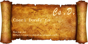 Cseri Donáta névjegykártya